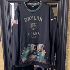 Nike Black and Camouflage Baylor Bears Crewneck Sweater